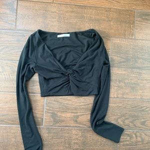 Wilfred black cropped long sleeve